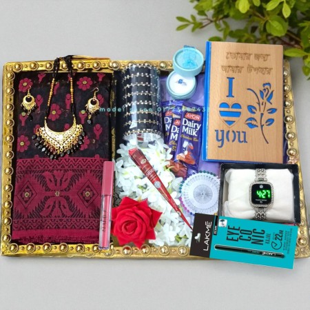 প্রিমিয়াম শাড়ি কম্বো প্যাকেজ – সম্পূর্ণ আউটফিট একসাথে | AF Mart BD