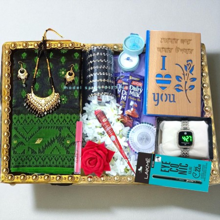 প্রিমিয়াম শাড়ি কম্বো প্যাকেজ – সম্পূর্ণ আউটফিট একসাথে | AF Mart BD